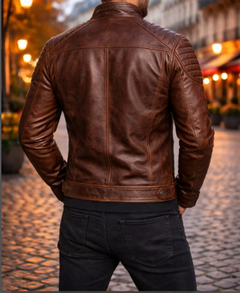 Veste en cuir pour homme